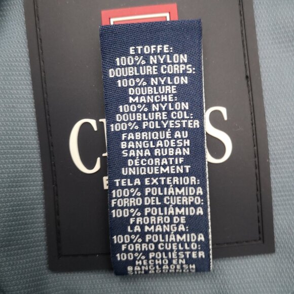 Chaps Men's Size Medium Blue Lined Jacket with Hood Hidden in Collar - Picture 3 of 13